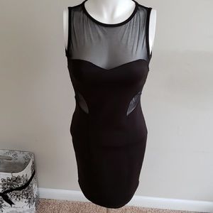 Sexy Little Black Dress with Mesh Cut outs